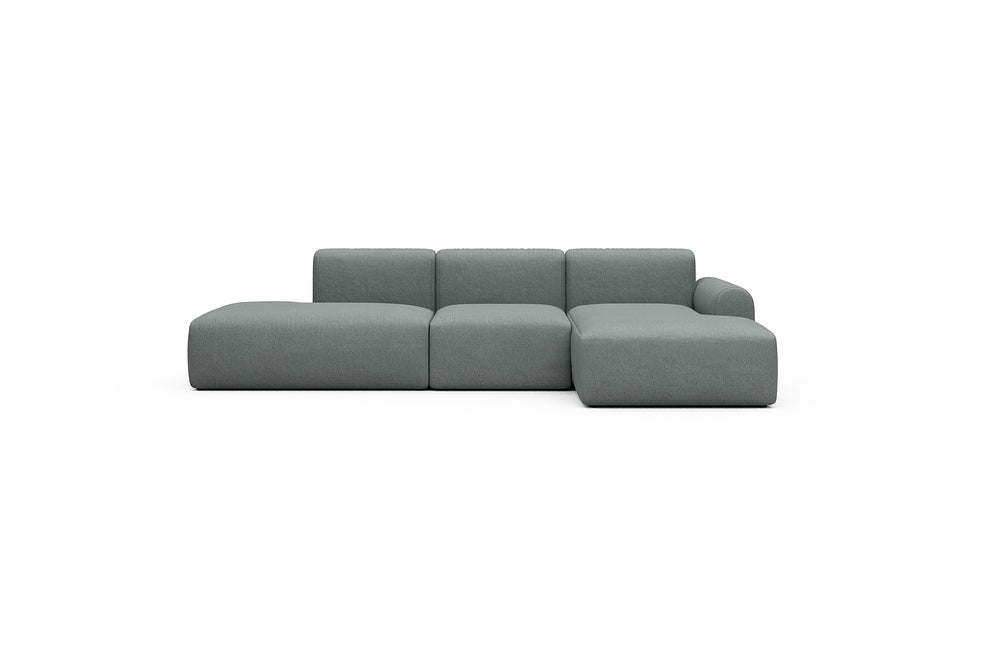 Rund Casual Modular Sofa - Configurations 2 - K2L - 296 x 152 cm - Open-end + 1 Seater + Open-end - 485 Denari Soft Grey