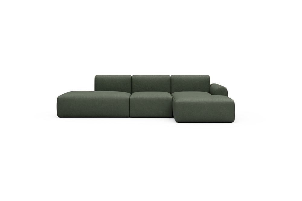 Rund Casual Modular Sofa - Configurations 2 - K2L - 296 x 152 cm - Open-end + 1 Seater + Open-end - 488 Denari Forest Green