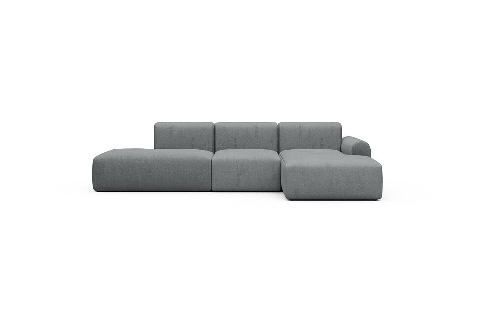 Rund Casual Modular Sofa - Configurations 2 - K2L - 296 x 152 cm - Open-end + 1 Seater + Open-end - 495 Casone Gravel Grey