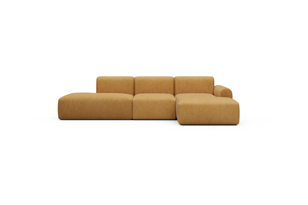 Rund Casual Modular Sofa - Configurations 2 - K2L - 296 x 152 cm - Open-end + 1 Seater + Open-end - 497 Casone Warm Yellow