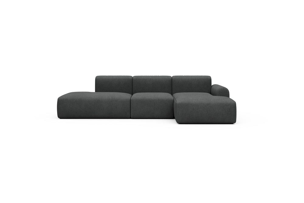 Rund Casual Modular Sofa - Configurations 2 - K2L - 296 x 152 cm - Open-end + 1 Seater + Open-end - 529 Bouclé Charcoal