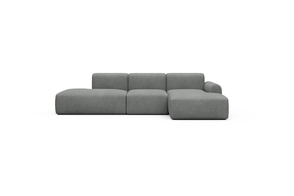 Rund Casual Modular Sofa - Configurations 2 - K2L - 296 x 152 cm - Open-end + 1 Seater + Open-end - 533 Bouclé Ash Grey
