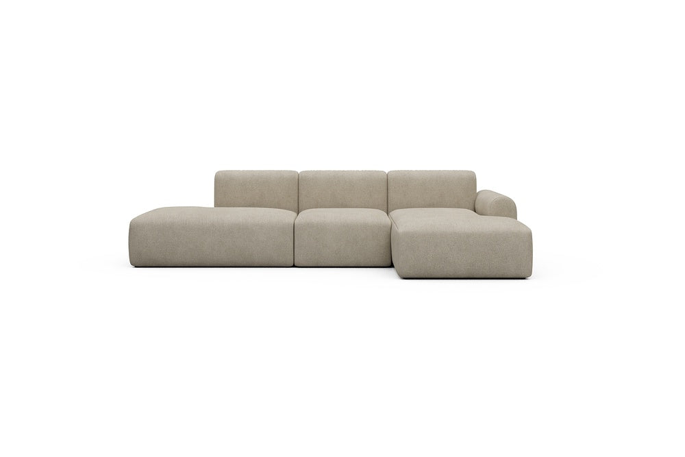 Rund Casual Modular Sofa - Configurations 2 - K2L - 296 x 152 cm - Open-end + 1 Seater + Open-end - 539 Bouclé Beige