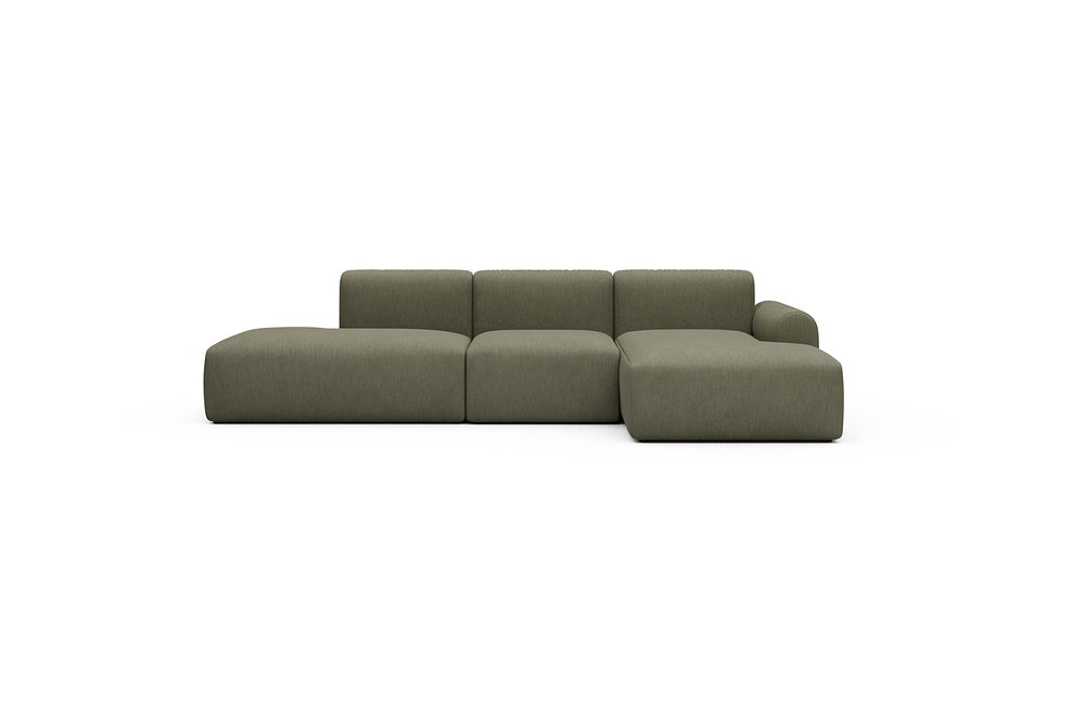 Rund Casual Modular Sofa - Configurations 2 - K2L - 296 x 152 cm - Open-end + 1 Seater + Open-end - 575 Vivus Dusty Olive