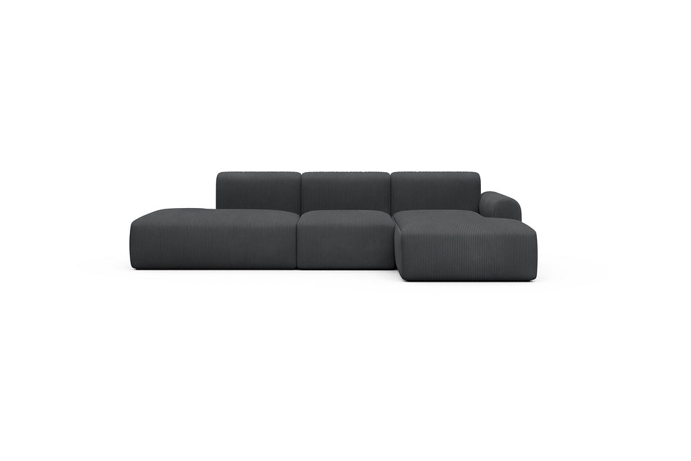 Rund Casual Modular Sofa - Configurations 2 - K2L - 296 x 152 cm - Open-end + 1 Seater + Open-end - 593 Corduroy Graphite