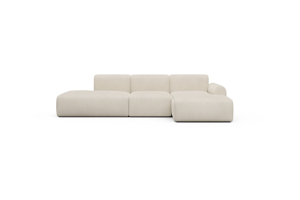 Rund Casual Modular Sofa - Configurations 2 - K2L - 296 x 152 cm - Open-end + 1 Seater + Open-end - 594 Corduroy Ivory