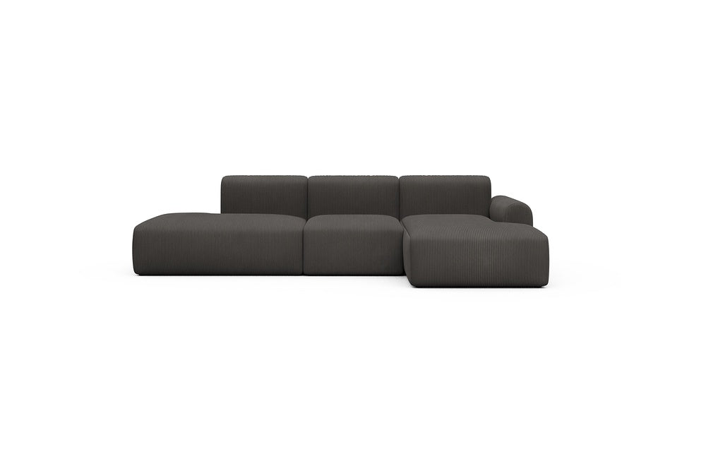 Rund Casual Modular Sofa - Configurations 2 - K2L - 296 x 152 cm - Open-end + 1 Seater + Open-end - 597 Corduroy Charcoal