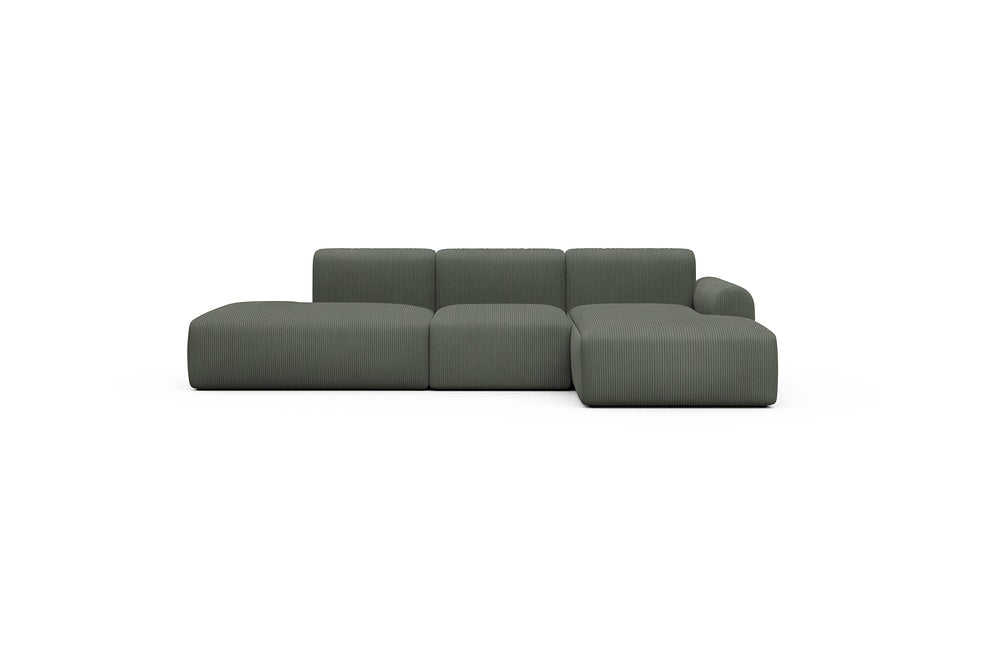 Rund Casual Modular Sofa - Configurations 2 - K2L - 296 x 152 cm - Open-end + 1 Seater + Open-end - 598 Corduroy Sage