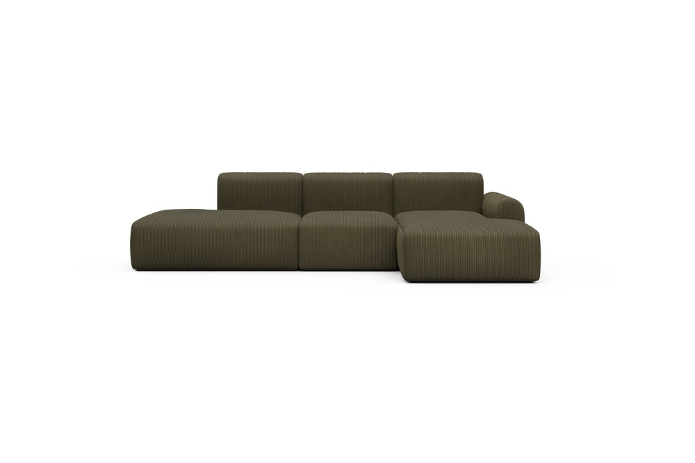 Rund Casual Modular Sofa - Configurations 2 - K2L - 296 x 152 cm - Open-end + 1 Seater + Open-end - 599 Corduroy Olive