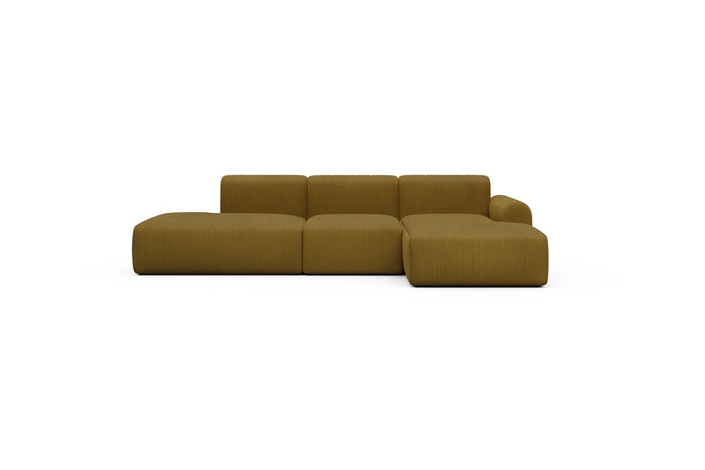 Rund Casual Modular Sofa - Configurations 2 - K2L - 296 x 152 cm - Open-end + 1 Seater + Open-end - 601 Corduroy Ochre