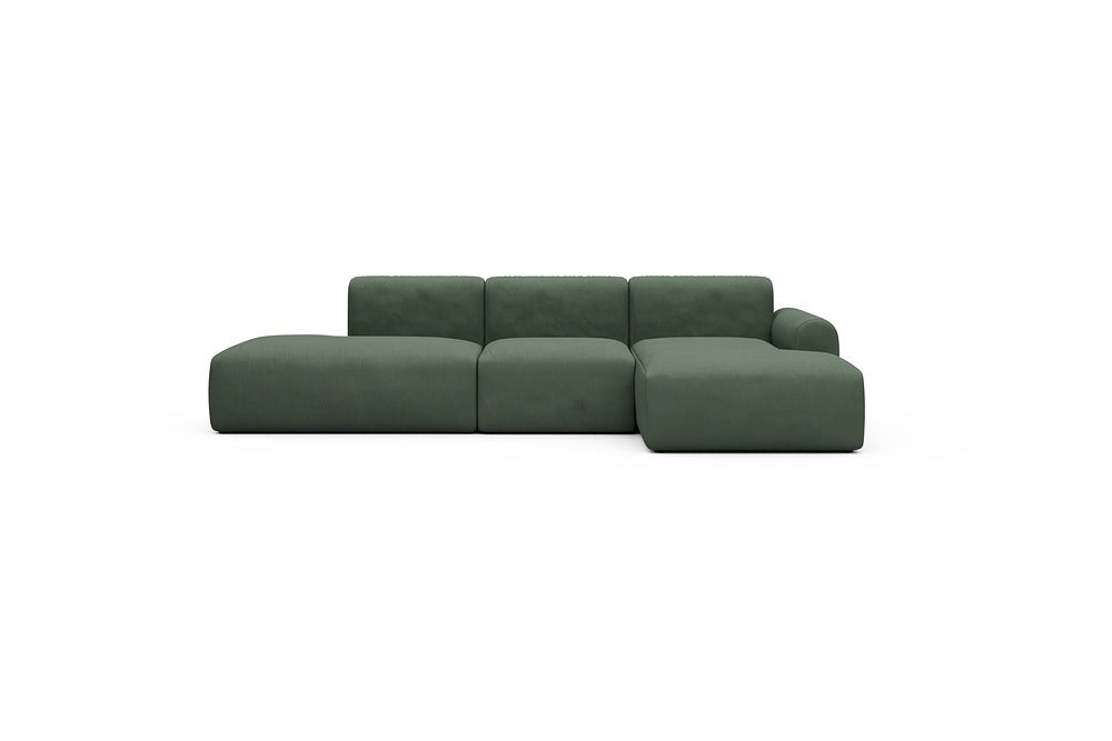 Rund Casual Modular Sofa - Configurations 2 - K2L - 296 x 152 cm - Open-end + 1 Seater + Open-end - 769 Cura Saga Green