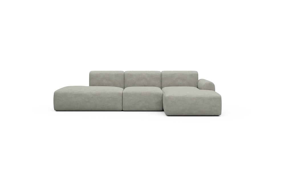 Rund Casual Modular Sofa - Configurations 2 - K2L - 296 x 152 cm - Open-end + 1 Seater + Open-end - 773 Carreno Moon Stone White