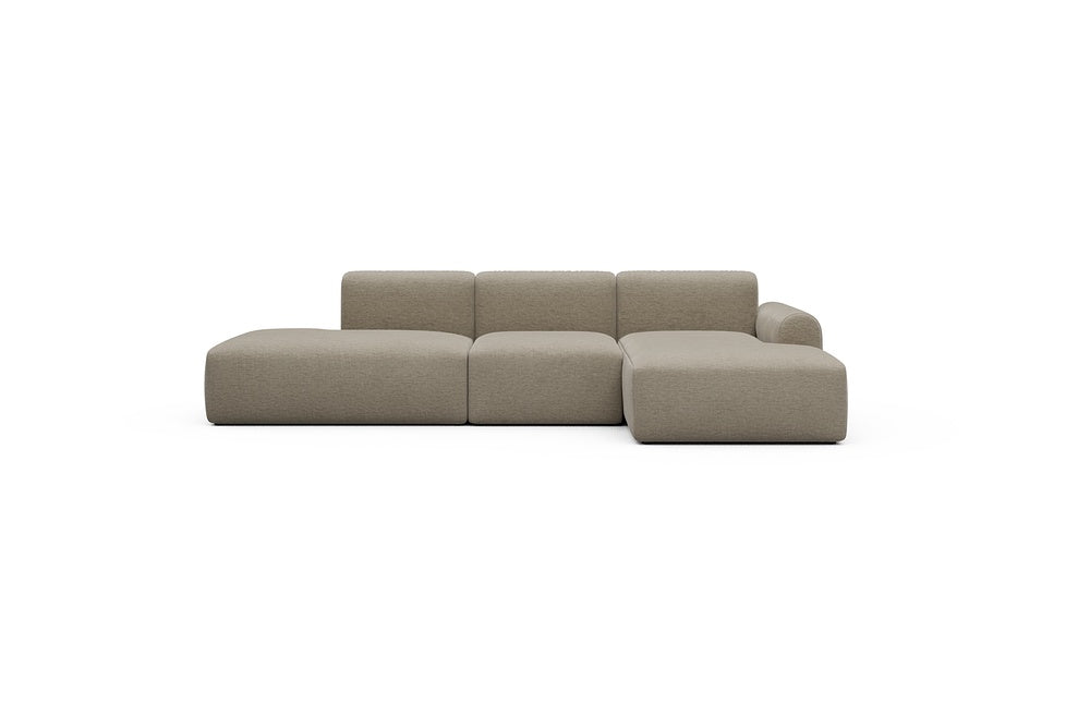 Rund Casual Modular Sofa - Configurations 2 - K2L - 296 x 152 cm - Open-end + 1 Seater + Open-end - 810 Smooth Smooth Beige