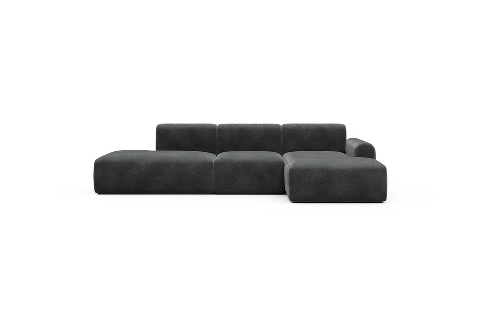 Rund Casual Modular Sofa - Configurations 2 - K2L - 296 x 152 cm - Open-end + 1 Seater + Open-end - 811 Smooth Deep Warm Grey