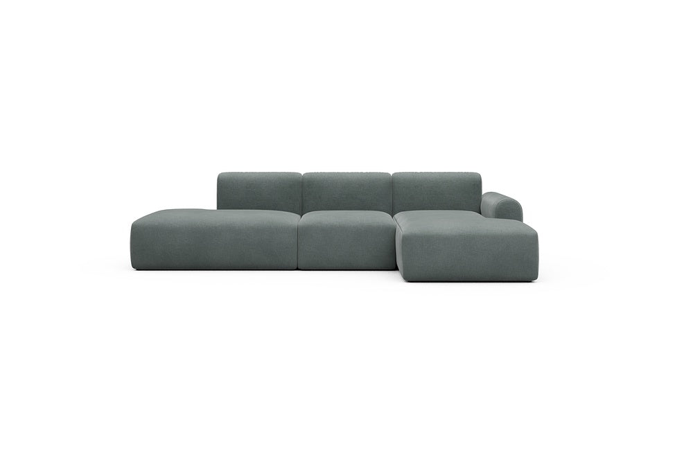 Rund Casual Modular Sofa - Configurations 2 - K2L - 296 x 152 cm - Open-end + 1 Seater + Open-end - 812 Smooth Smooth Silver Grey