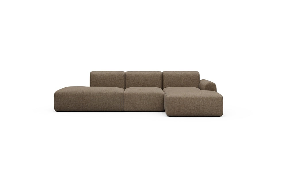 Rund Casual Modular Sofa - Configurations 2 - K2L - 296 x 152 cm - Open-end + 1 Seater + Open-end - 817 Aivi Khaki Brown