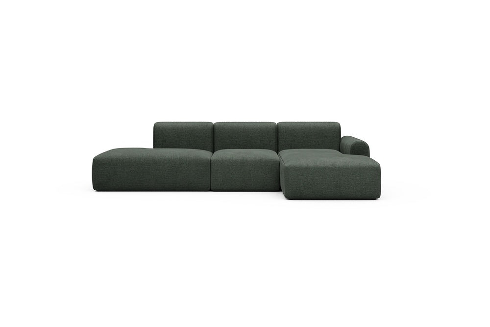 Rund Casual Modular Sofa - Configurations 2 - K2L - 296 x 152 cm - Open-end + 1 Seater + Open-end - 818 Aivi Pine Green