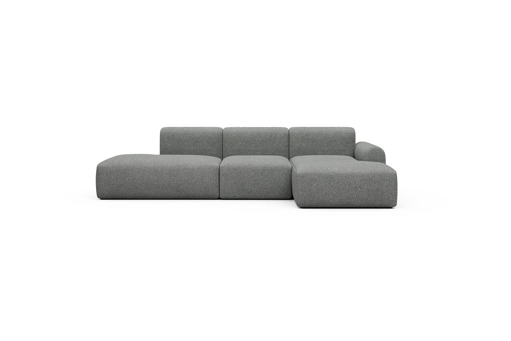 Rund Casual Modular Sofa - Configurations 2 - K2L - 296 x 152 cm - Open-end + 1 Seater + Open-end - 868 Vanora Warm Grey