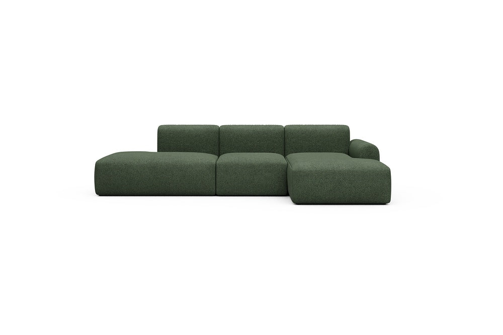 Rund Casual Modular Sofa - Configurations 2 - K2L - 296 x 152 cm - Open-end + 1 Seater + Open-end - 869 Vanora Deep Green