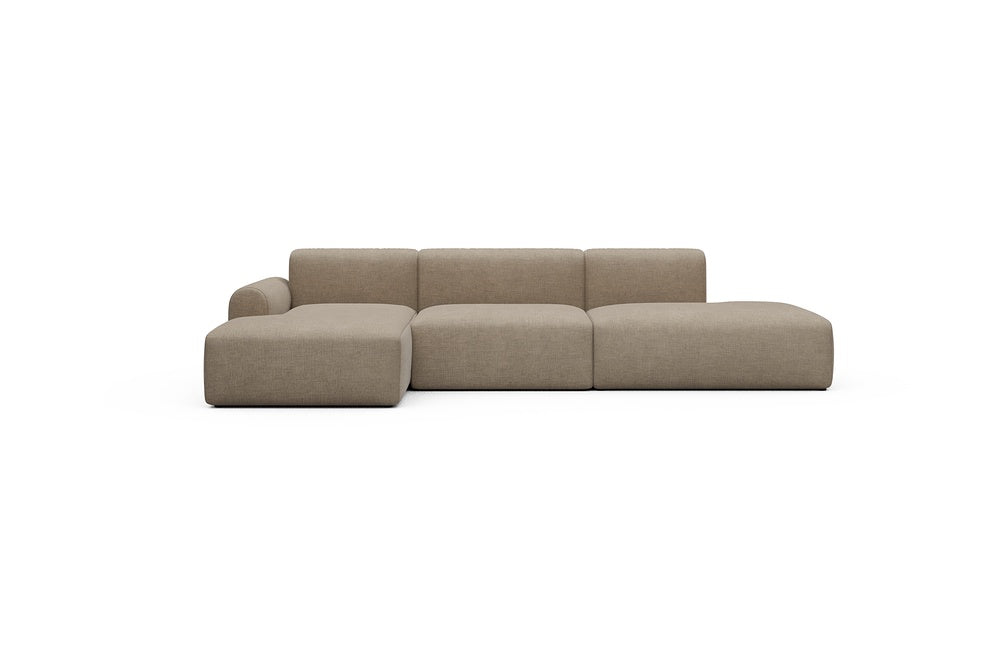 Rund Casual Modular Sofa - Configurations 2 - K3L - 319 x 152 cm - Chaise + 1,5 Seater + Open-end - 417 Esina Mocha