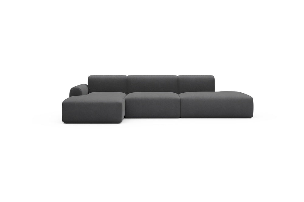 Rund Casual Modular Sofa - Configurations 2 - K3L - 319 x 152 cm - Chaise + 1,5 Seater + Open-end - 441 Satya Warm Zinc