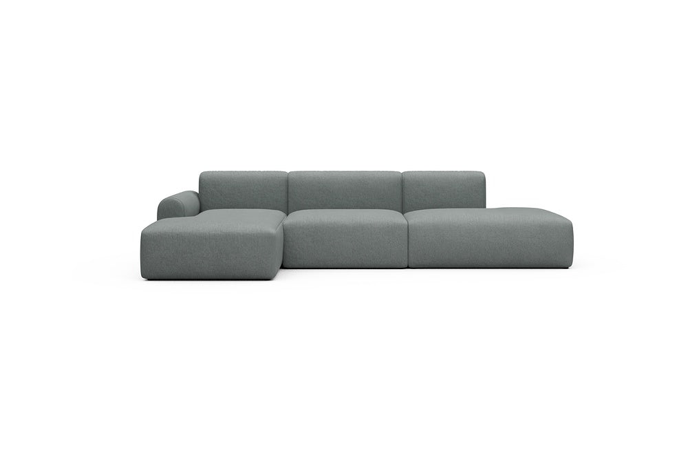 Rund Casual Modular Sofa - Configurations 2 - K3L - 319 x 152 cm - Chaise + 1,5 Seater + Open-end - 485 Denari Soft Grey