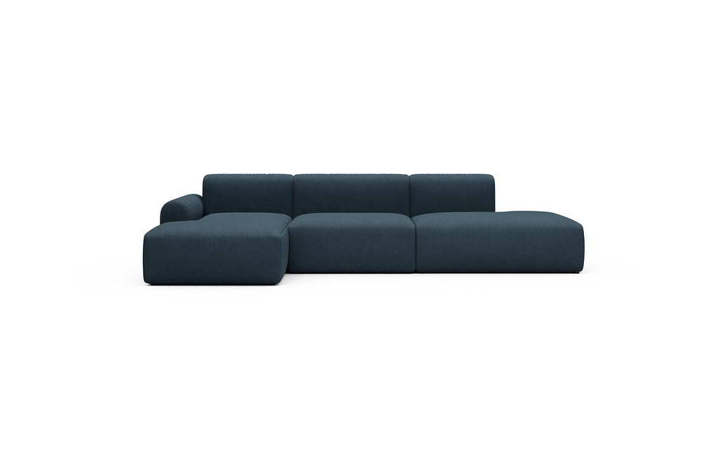 Rund Casual Modular Sofa - Configurations 2 - K3L - 319 x 152 cm - Chaise + 1,5 Seater + Open-end - 580 Argus Navy Blue