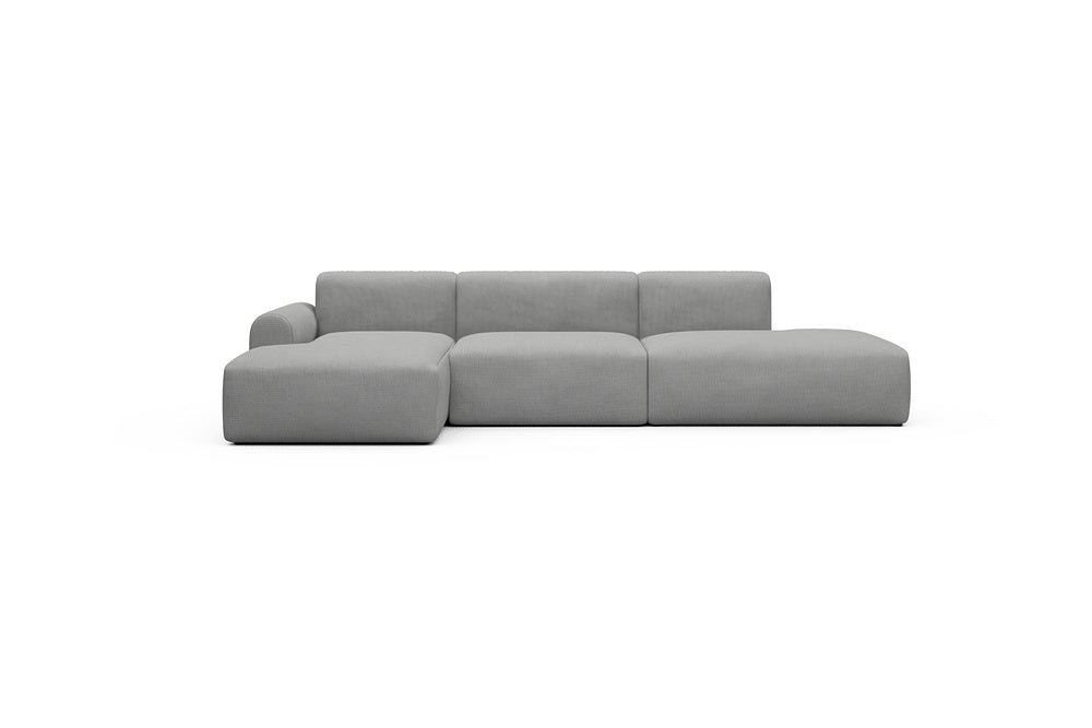 Rund Casual Modular Sofa - Configurations 2 - K3L - 319 x 152 cm - Chaise + 1,5 Seater + Open-end - 764 Cura Sand Grey