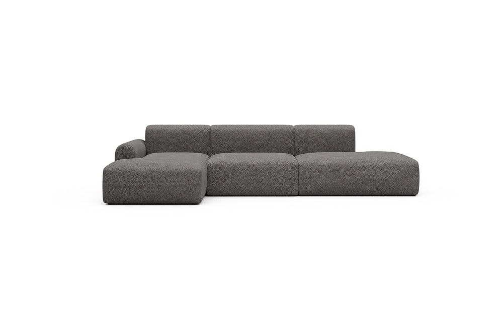 Rund Casual Modular Sofa - Configurations 2 - K3L - 319 x 152 cm - Chaise + 1,5 Seater + Open-end - 772 Carreno Salt & Pepper