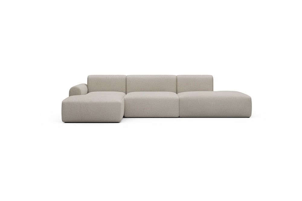 Rund Casual Modular Sofa - Configurations 2 - K3L - 319 x 152 cm - Chaise + 1,5 Seater + Open-end - 816 Aivi Lace Beige
