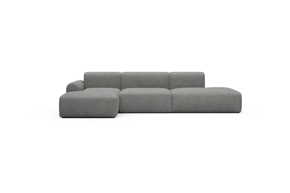 Rund Casual Modular Sofa - Configurations 2 - K3L - 319 x 152 cm - Chaise + 1,5 Seater + Open-end - 868 Vanora Warm Grey
