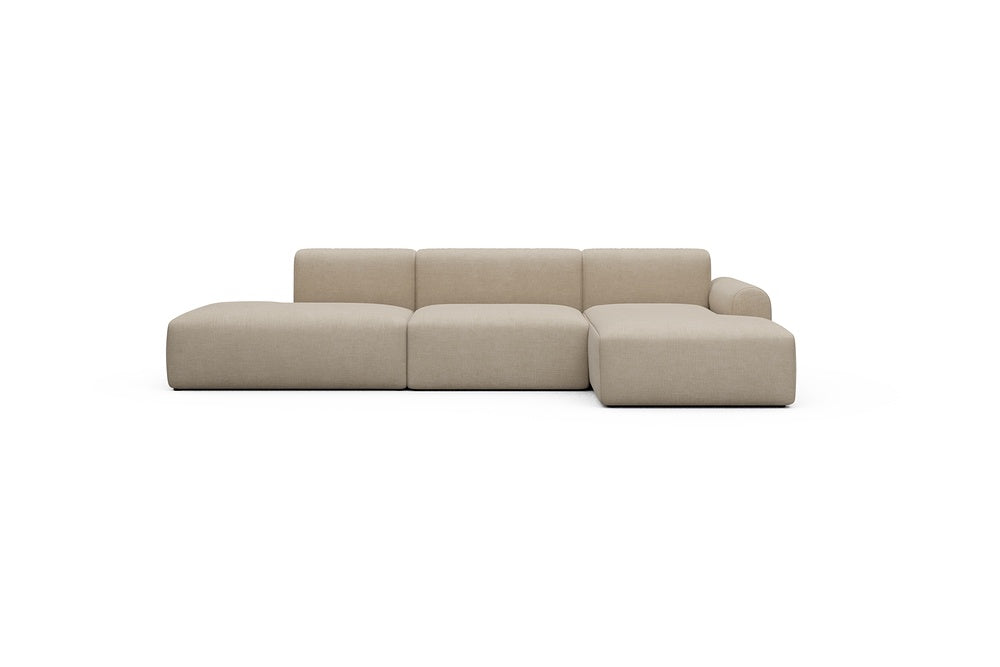 Rund Casual Modular Sofa - Configurations 2 - K4L - 319 x 152 cm - Open-end + 1,5 Seater + Chaise - 410 Esina Almond Beige