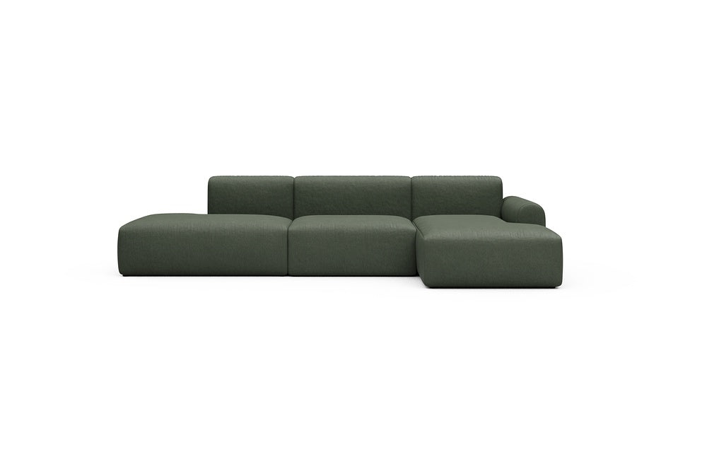 Rund Casual Modular Sofa - Configurations 2 - K4L - 319 x 152 cm - Open-end + 1,5 Seater + Chaise - 488 Denari Forest Green
