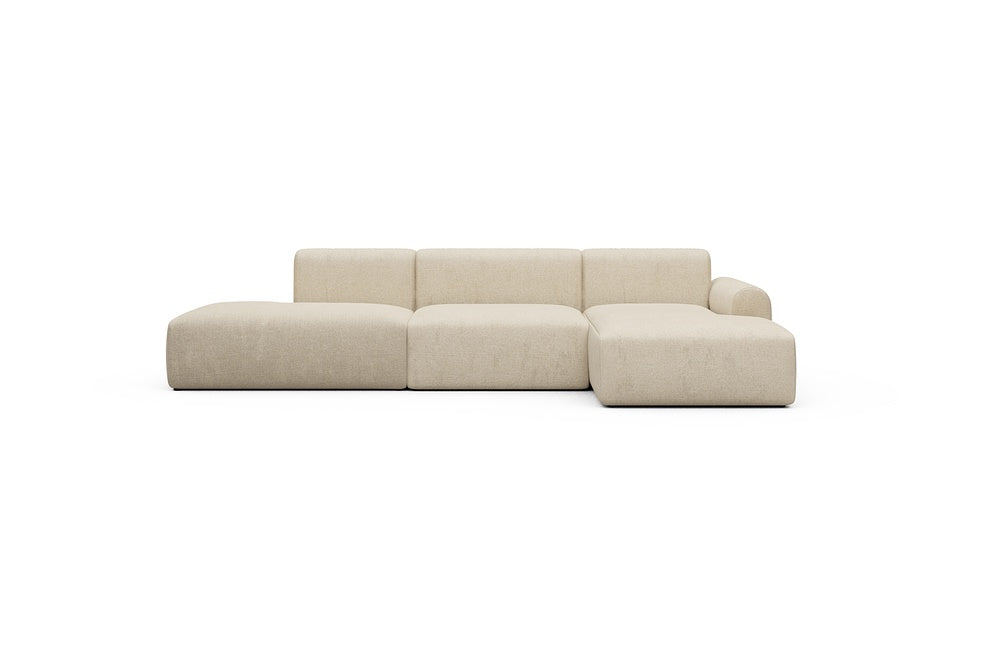 Rund Casual Modular Sofa - Configurations 2 - K4L - 319 x 152 cm - Open-end + 1,5 Seater + Chaise - 496 Casone Natural Beigie