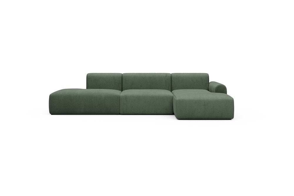 Rund Casual Modular Sofa - Configurations 2 - K4L - 319 x 152 cm - Open-end + 1,5 Seater + Chaise - 498 Casone Forest Green