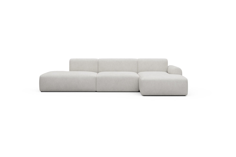 Rund Casual Modular Sofa - Configurations 2 - K4L - 319 x 152 cm - Open-end + 1,5 Seater + Chaise - 574 Vivus Dusty Off White