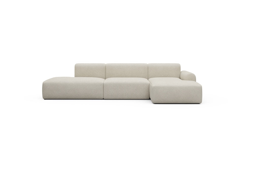 Rund Casual Modular Sofa - Configurations 2 - K4L - 319 x 152 cm - Open-end + 1,5 Seater + Chaise - 584 Argus Natural