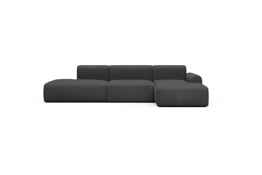 Rund Casual Modular Sofa - Configurations 2 - K4L - 319 x 152 cm - Open-end + 1,5 Seater + Chaise - 593 Corduroy Graphite