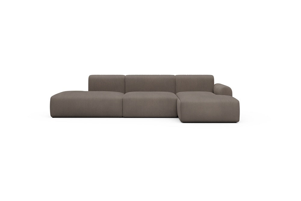 Rund Casual Modular Sofa - Configurations 2 - K4L - 319 x 152 cm - Open-end + 1,5 Seater + Chaise - 596 Corduroy Mocha
