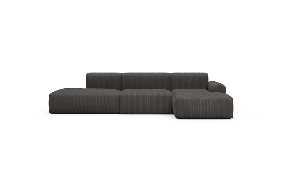 Rund Casual Modular Sofa - Configurations 2 - K4L - 319 x 152 cm - Open-end + 1,5 Seater + Chaise - 597 Corduroy Charcoal