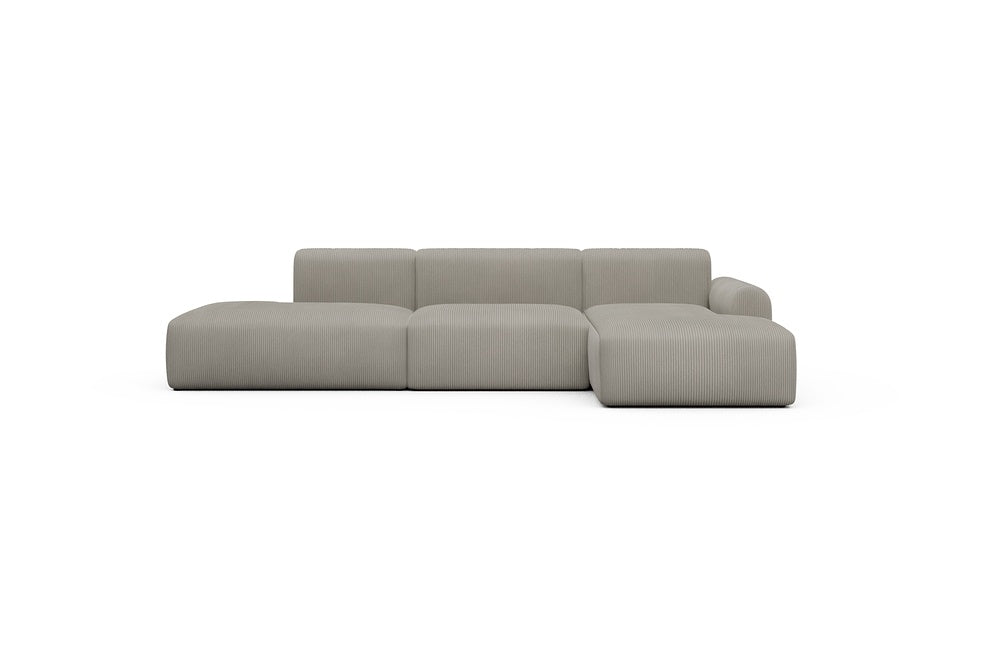 Rund Casual Modular Sofa - Configurations 2 - K4L - 319 x 152 cm - Open-end + 1,5 Seater + Chaise - 603 Corduroy Beige