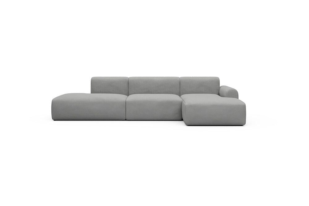Rund Casual Modular Sofa - Configurations 2 - K4L - 319 x 152 cm - Open-end + 1,5 Seater + Chaise - 764 Cura Sand Grey