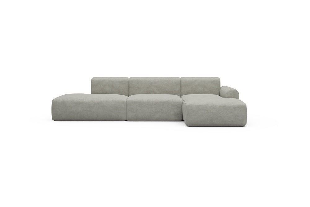 Rund Casual Modular Sofa - Configurations 2 - K4L - 319 x 152 cm - Open-end + 1,5 Seater + Chaise - 773 Carreno Moon Stone White