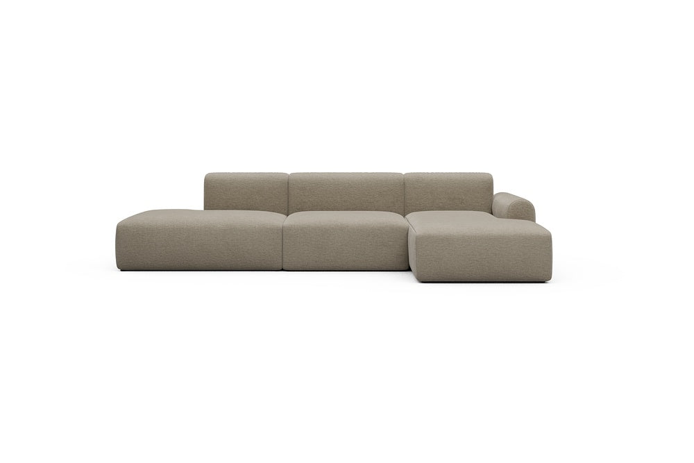 Rund Casual Modular Sofa - Configurations 2 - K4L - 319 x 152 cm - Open-end + 1,5 Seater + Chaise - 810 Smooth Smooth Beige