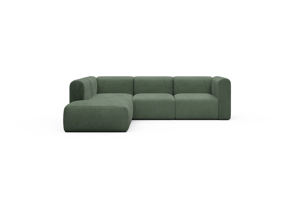 Rund Casual Modular Sofa - Configurations 2 - M1H - 266 x 224 cm - Open-end + 2,5 Seater - 498 Casone Forest Green