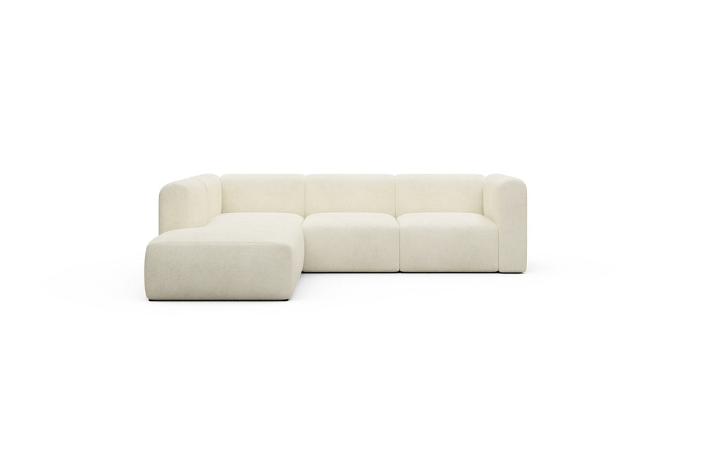 Rund Casual Modular Sofa - Configurations 2 - M1H - 266 x 224 cm - Open-end + 2,5 Seater - 531 Bouclé Off White