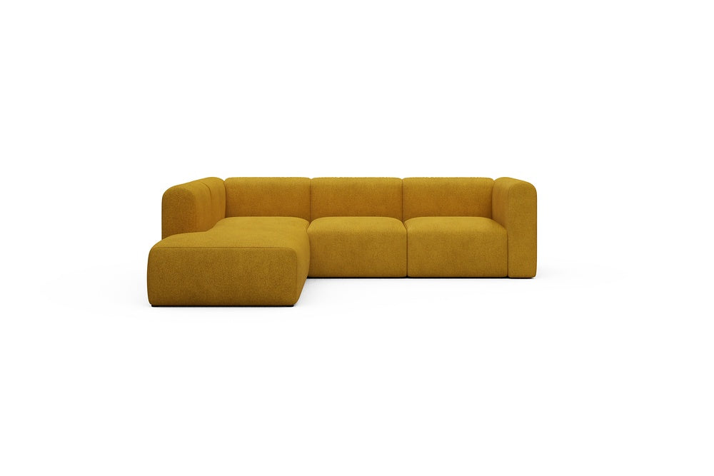 Rund Casual Modular Sofa - Configurations 2 - M1H - 266 x 224 cm - Open-end + 2,5 Seater - 536 Bouclé Ochre