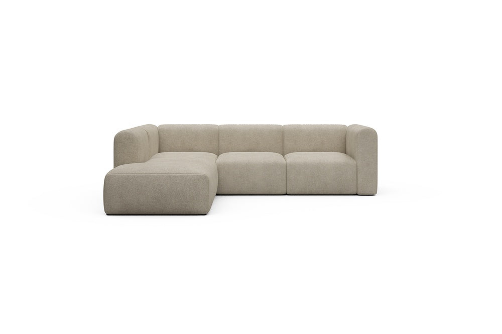 Rund Casual Modular Sofa - Configurations 2 - M1H - 266 x 224 cm - Open-end + 2,5 Seater - 539 Bouclé Beige