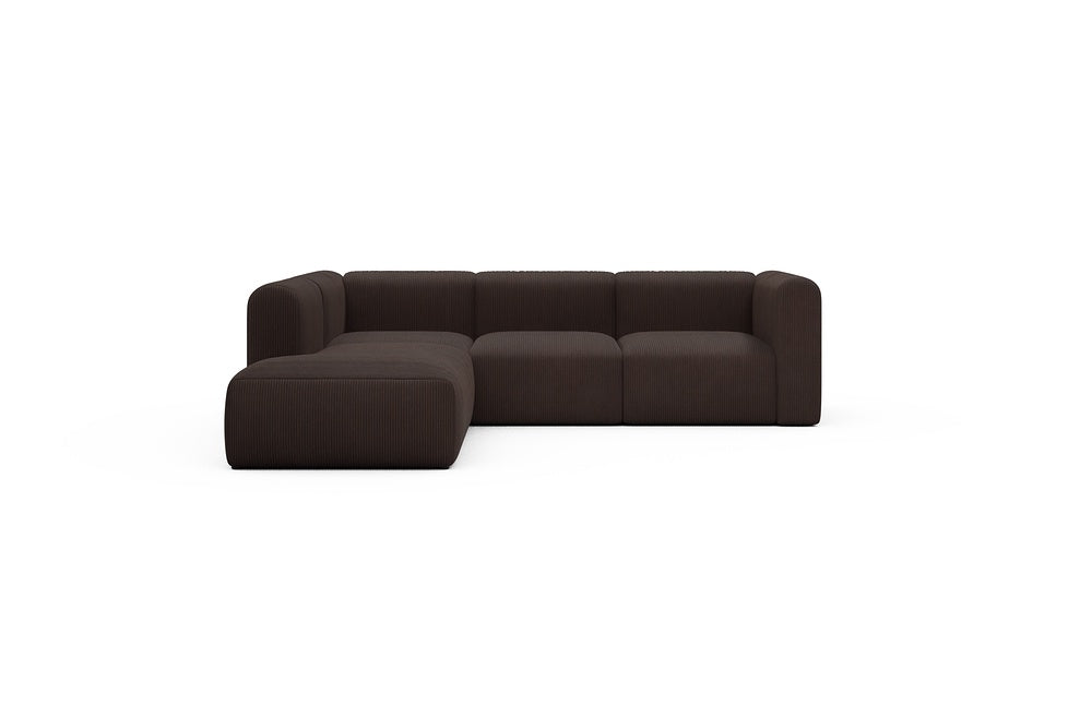 Rund Casual Modular Sofa - Configurations 2 - M1H - 266 x 224 cm - Open-end + 2,5 Seater - 600 Corduroy Cocoa