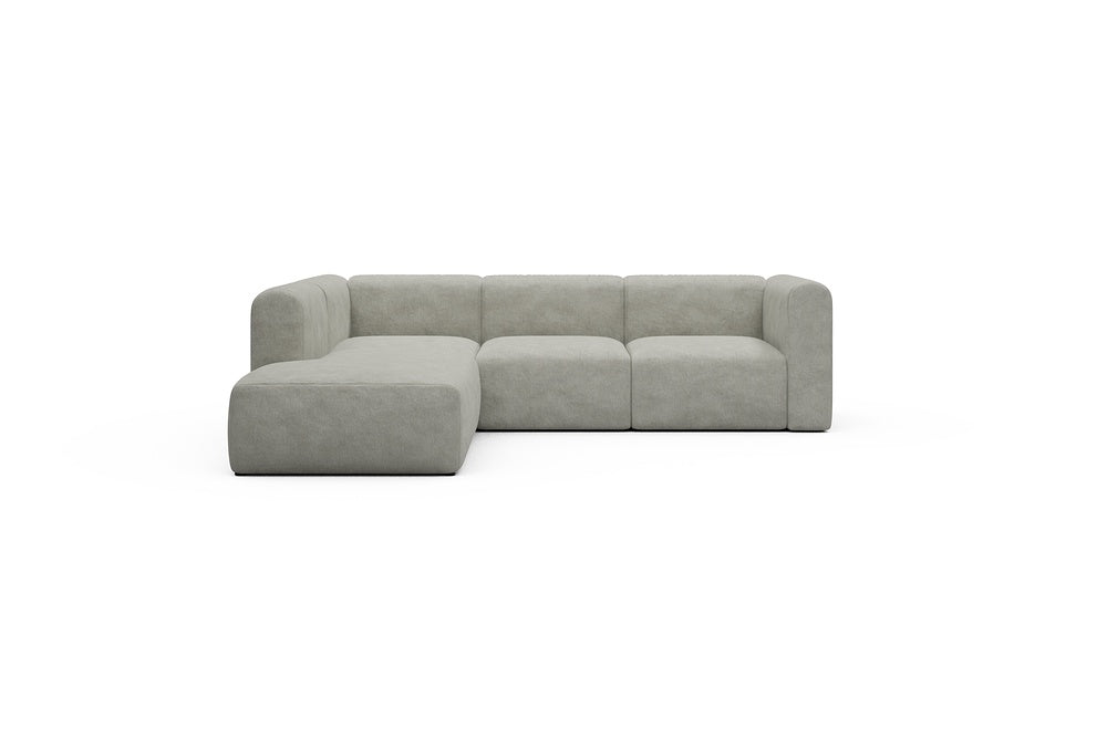 Rund Casual Modular Sofa - Configurations 2 - M1H - 266 x 224 cm - Open-end + 2,5 Seater - 773 Carreno Moon Stone White